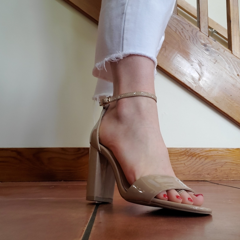 Glossy Nude Heels